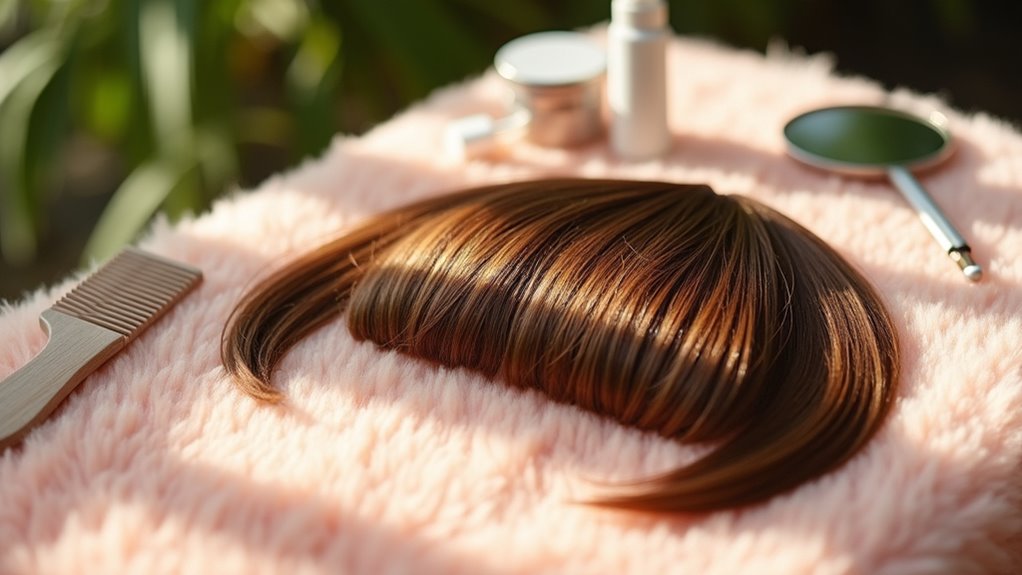 clip in bangs care tips